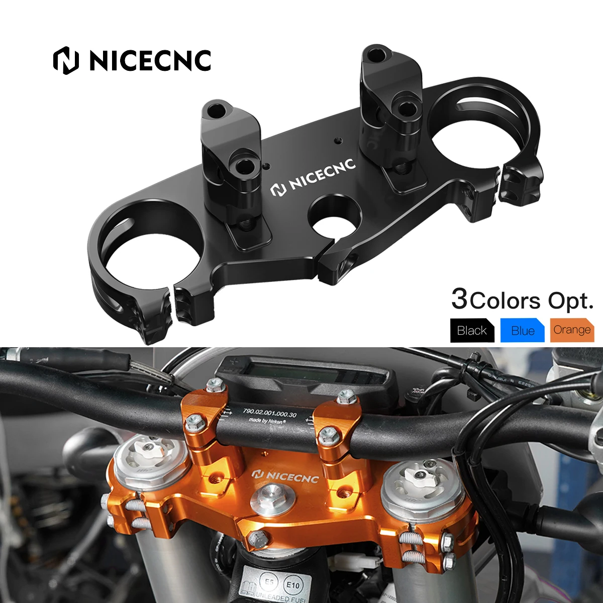 For 2024 KTM EXC 300 EXC-F 250 350 XCW Husqvarna TE 300 TE 250 FE Top Triple Tree Clamp Handlebar Riser Clamps For GasGas EC 300