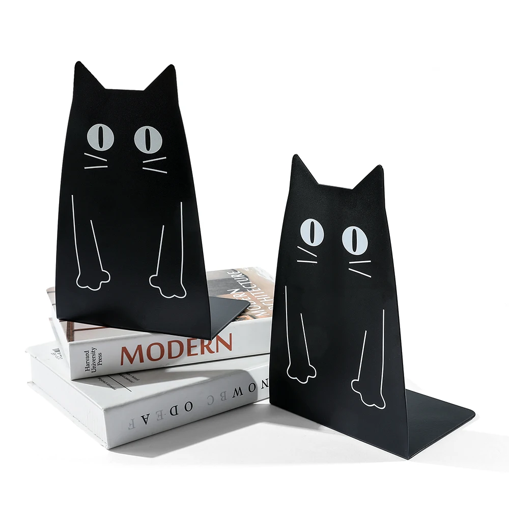 Imagem -04 - Criativo Lazy Cat Bookstand Metal Oco Craft Bookblock Desktop Bookshelf Bookroom Decoração Escritório e Aprendizagem Suprimentos