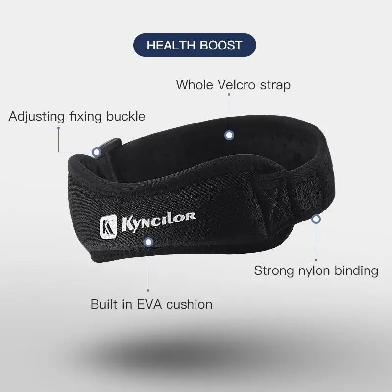 Breathable Patellar Knee Support Band Adjustable Padded Patella Brace for Men Women Dance Gymnastics Training