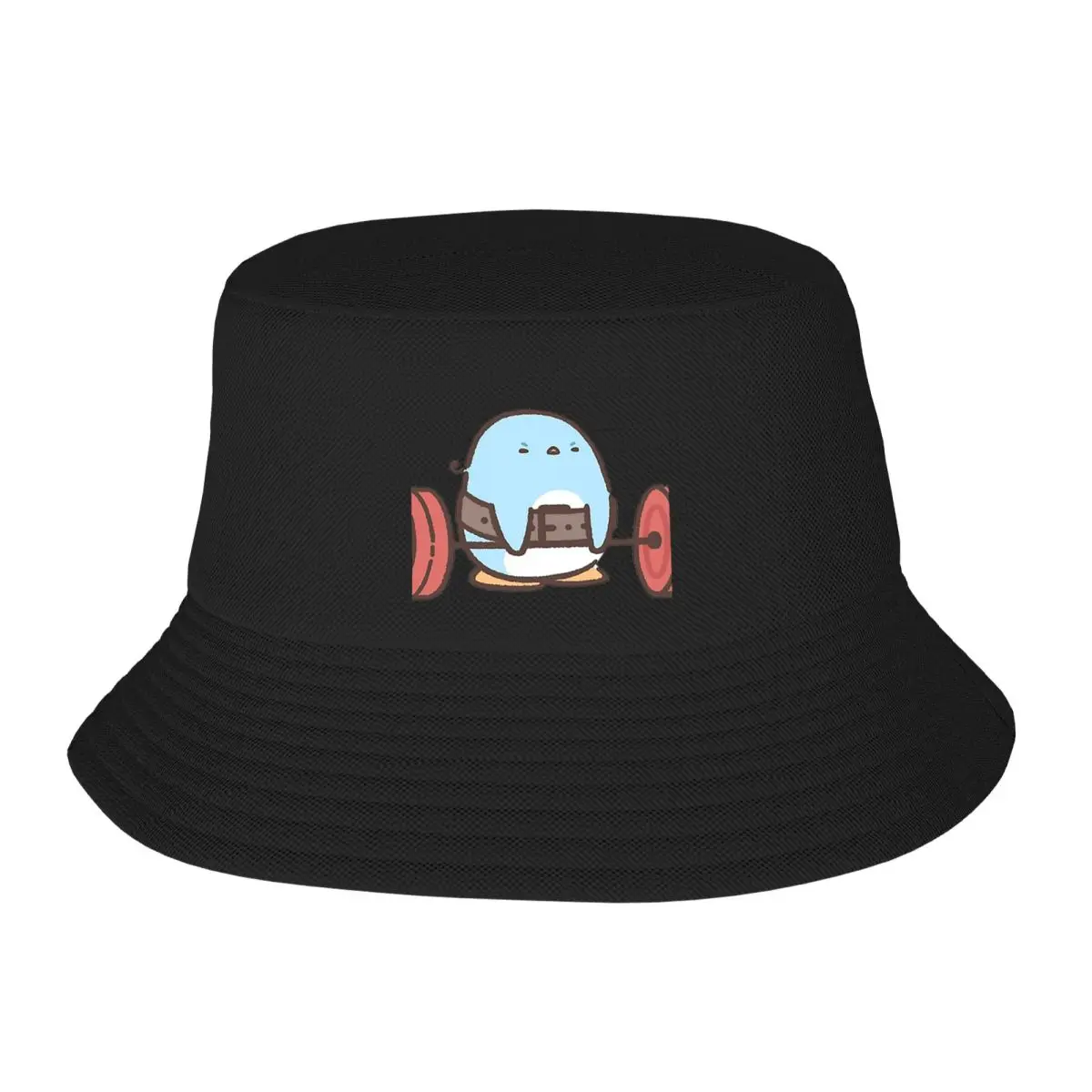 Weightlifting Penguin Bucket Hats Panama Hat Children Bob Hats Reversible Fisherman Hats Summer Beach Fishing Unisex Caps