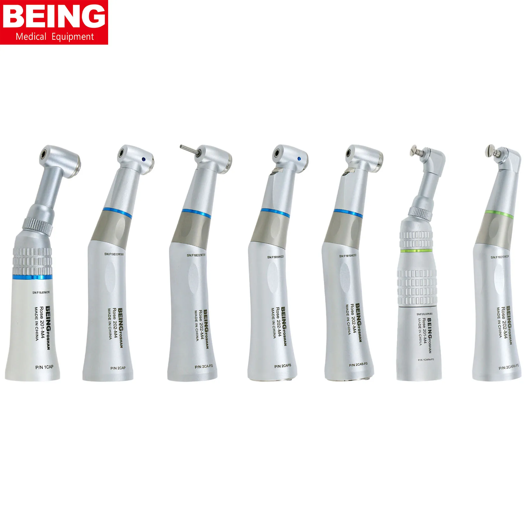 

BEING Dental Contra Angle Low Speed Handpiece Push Button 1:1 4:1 Prophy Endo