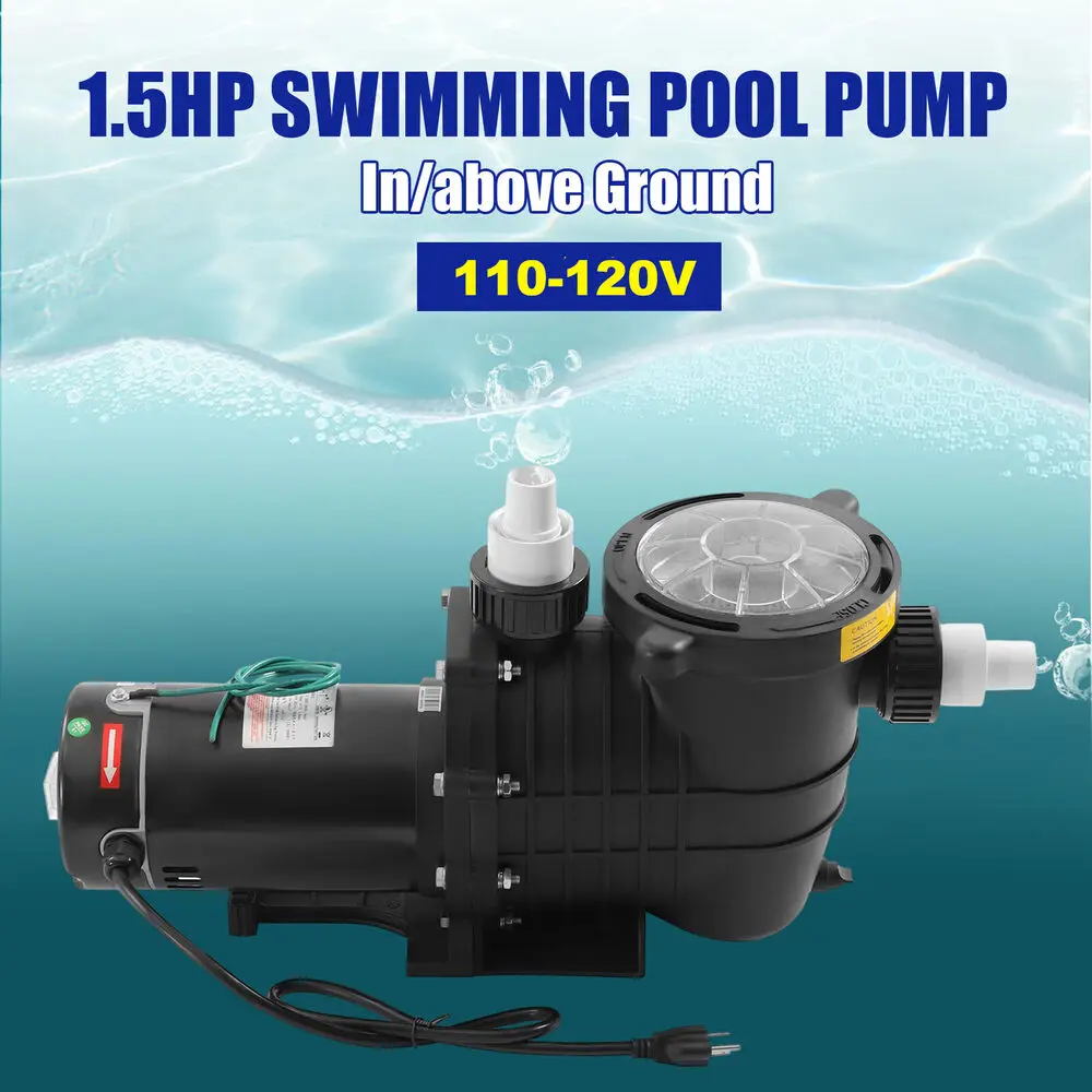 

110-120V 1.5HP Filter Pump 6000GPH Inground Swimming Pool Pump Motor with Strainer