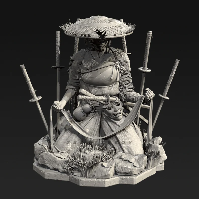 Figurine modèle en résine, 70mm, 90mm, 115mm, la voie de la lame Gk, Micro Miniature, modèle blanc imprimé en 3d, jouet non assemblé et non peint