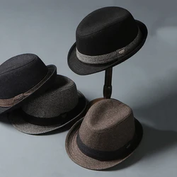 Chapeau Fedora en laine unisexe pour hommes et femmes, chapeaux en feutre, mode adulte, vêtements de sauna populaires, casquette Trilby, LM103