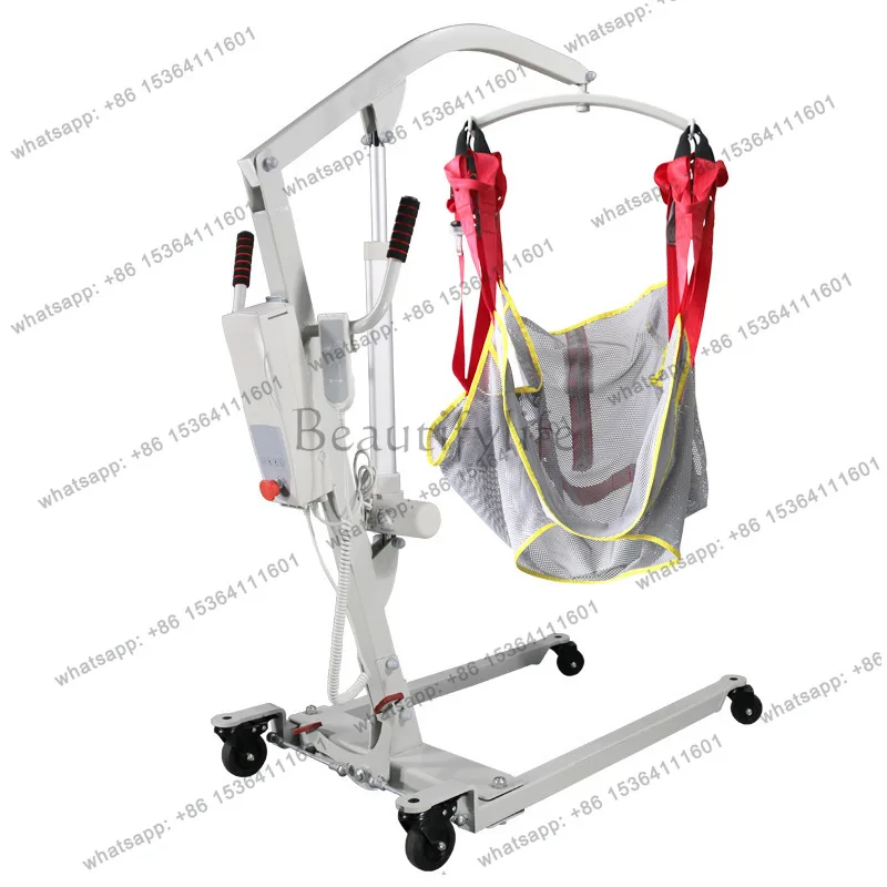 Electric hoist lifts easily transfer patients to any location