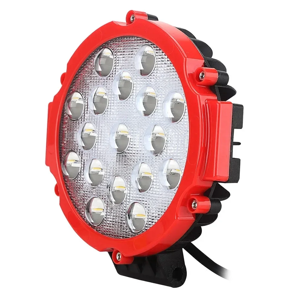 Round 7-inch Condensing Lens LED Spotlight Work Light for Off-road Vehicles， Trucks and Buses