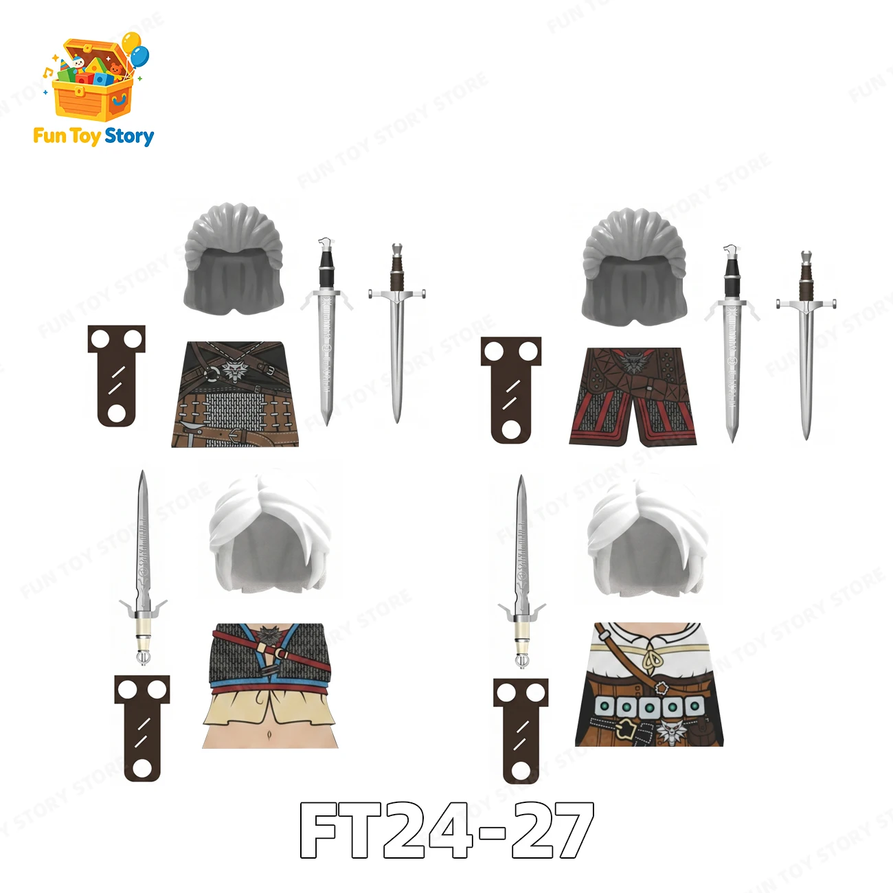 Monster Hunter Renzai Zauberer Geralt Shiri Kinderpuzzle Bausatz FT24-27 Sammlerstück für Spiele-Enthusiasten