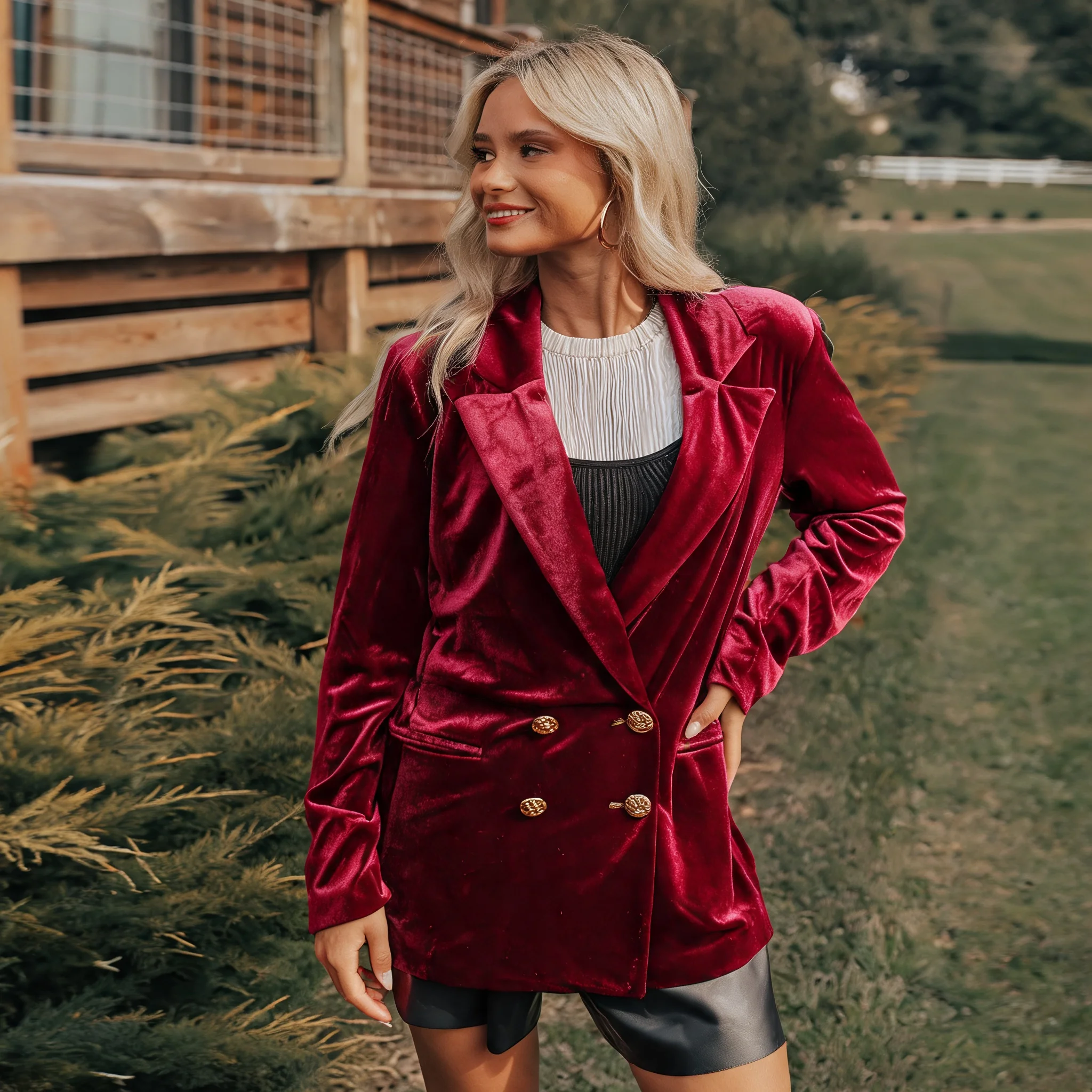 Casual Loose Fit Suit with Pockets Mid Length No Hood Mid Long Length Patchwork Streetwear Summer Normal Thickness Women Suit
