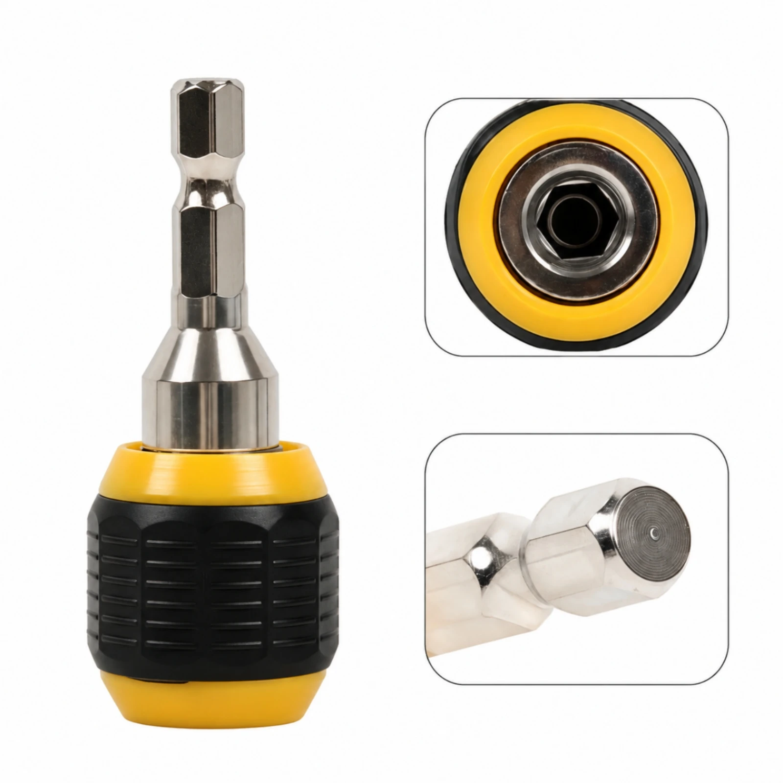 Quick-Release Drill Adapter Metal Shaft Self-Locking Drill Adapter Quick Release Bit Holder Plastic Body Power Tool Accessory