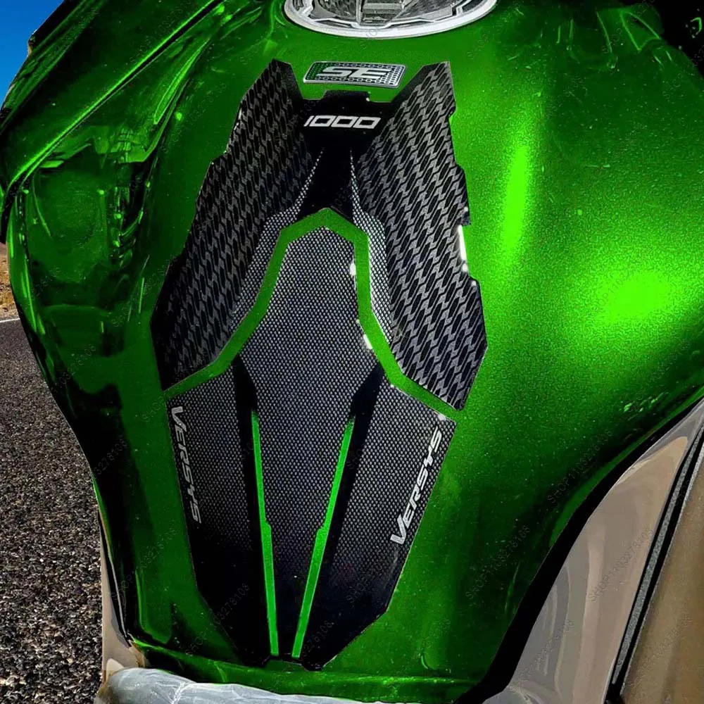For KAWASAKI VERSYS 1000 2019-2020 Motorcycle Anti slip Tank Pad Side Traction Pads Protector Sticker 3D Resin Stickers kit