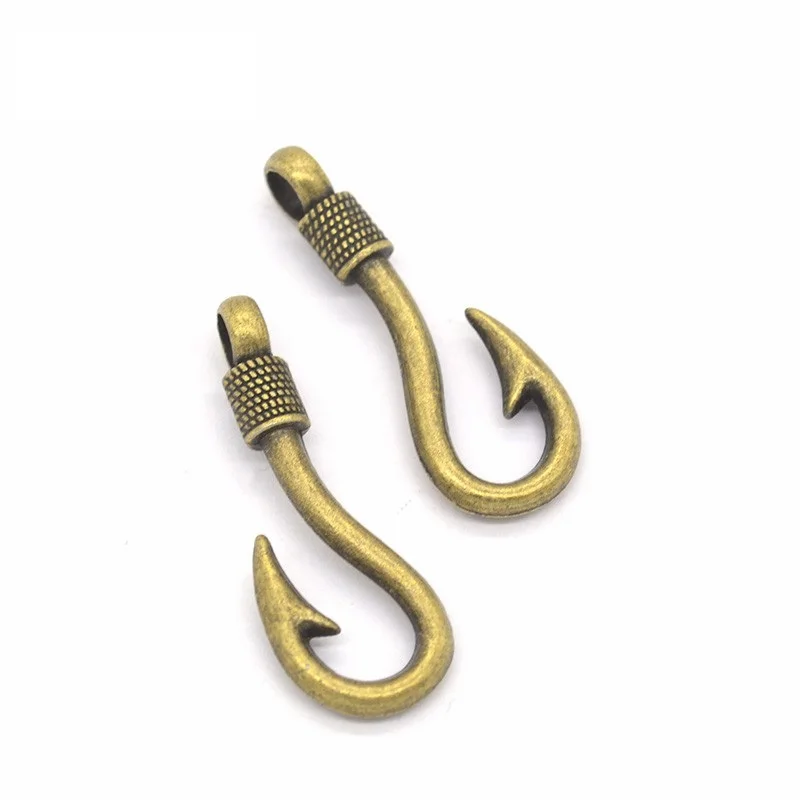 7pcs Fish Hook Charms for DIY Handmade Craft