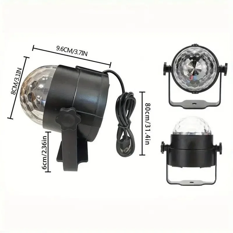 DT16 Party Lights, Disco Ball DJ Rave Light Kit - Sound Activated, Remote Control, Stage Lights, Halloween Party Lights, Disco