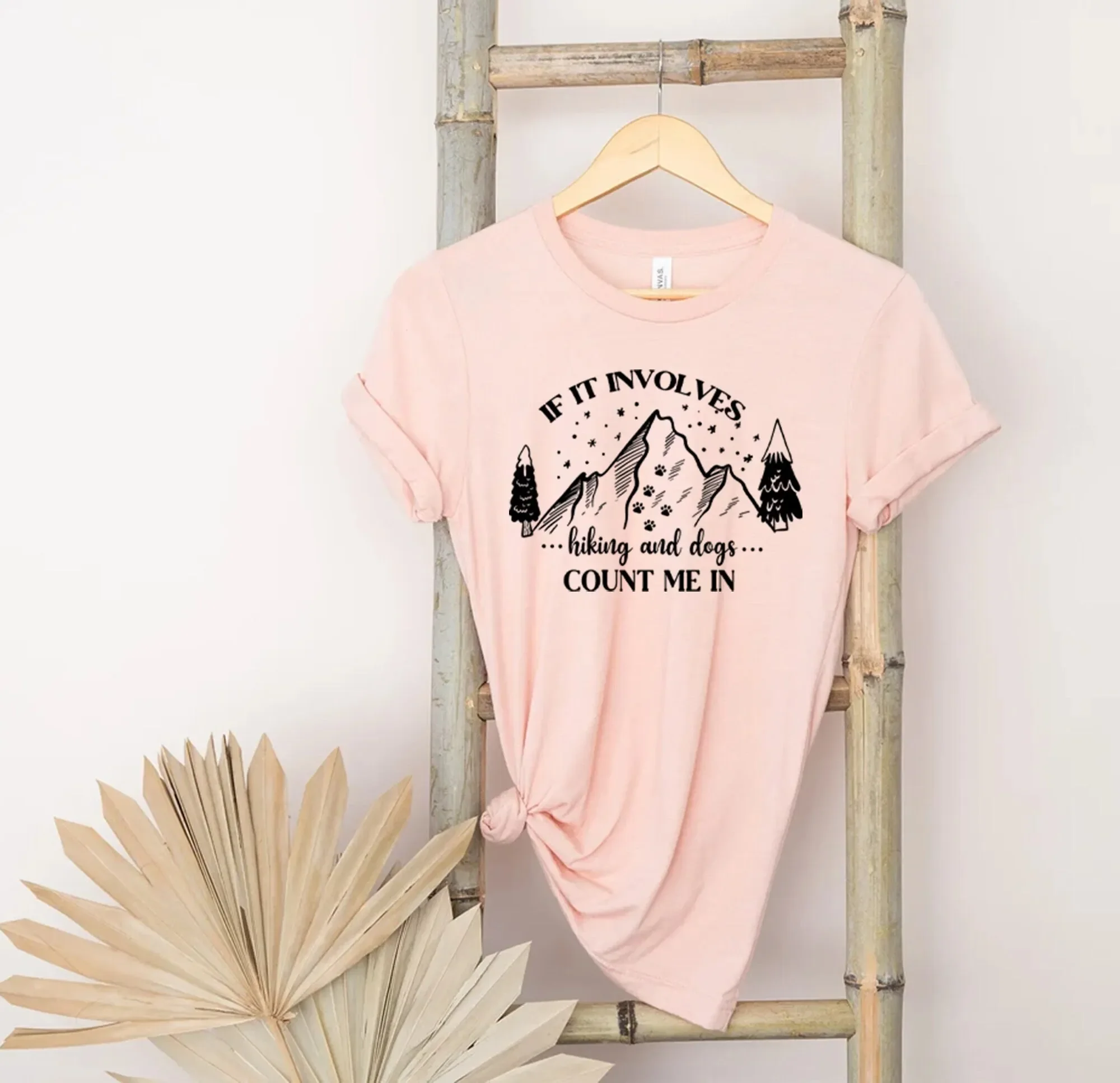Mountain T Shirt Outdoors Hiking S With Dogs Dog Lover If It Involves And Count Me In