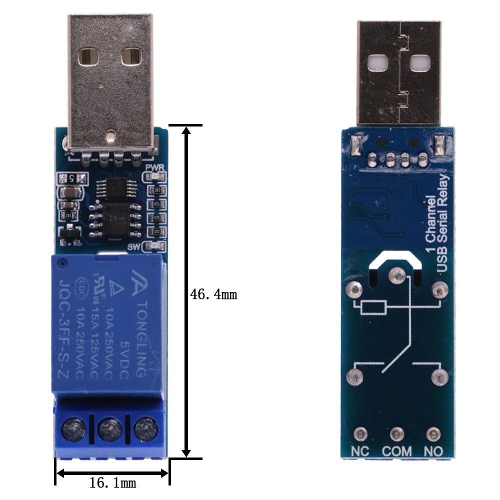 LCUS-1 moduł przekaźnika USB 5V 10A CH340 konwerter elektroniczny PCB USB inteligentny przełącznik sterujący do arduino — zdjęcie produktu 6