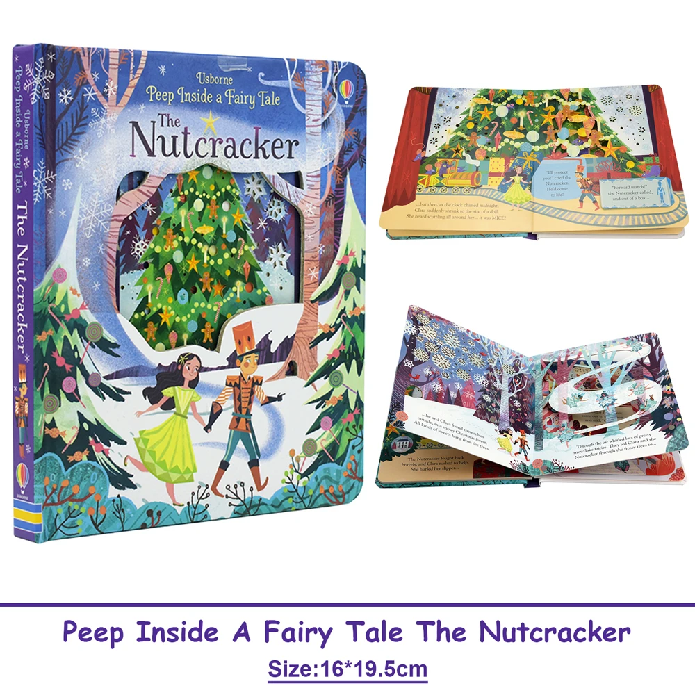 

Usborne Peep Inside A Fairy Tale The Nutcracker Montessori Educational English Picture Book for Kids Bedtime Reading Story Books