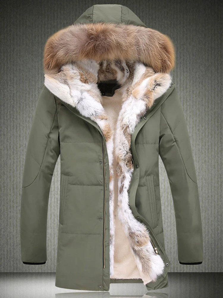 

Men's Thiened Long Hooded down Jaet Winter Warm Faionable Urban Sle Waterproof Windproof Breathable Outdoor Sportswear