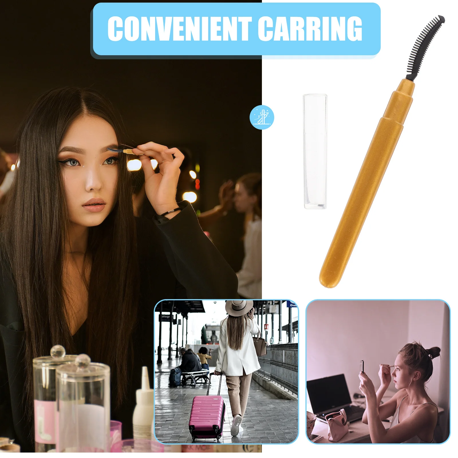 6pcs Soft For Mascara Travel Mascara Brush Eye Makeup Eyelash Comb Lash Tool Eyelash Applicator Brow Grooming Comb