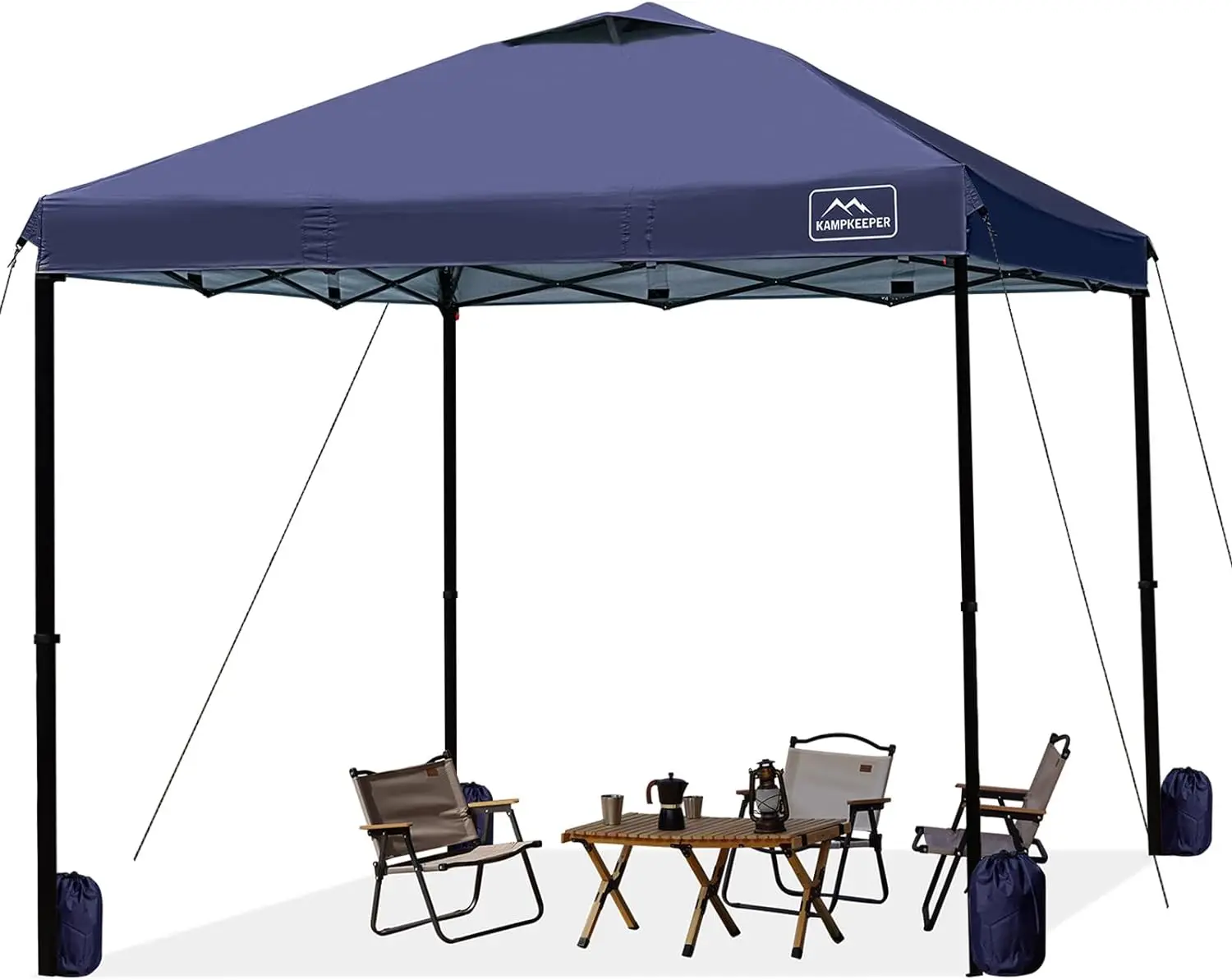 10x10 Pop Up Commercial Canopy Tent - Waterproof & Portable Outdoor Shade with Adjustable Legs, Air Vent, Carry Bag & Sandbags