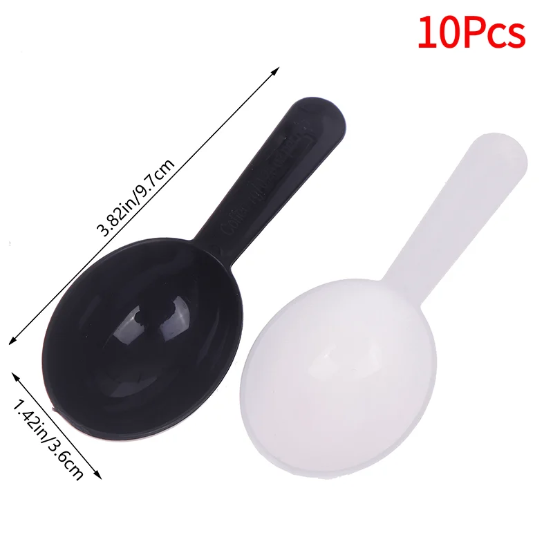 10Pcs White Measuring Teaspoon Scoop Plastic 7g 15ml Measuring Spoons Milk Powder Spoon Coffee Beans Container Scoops.