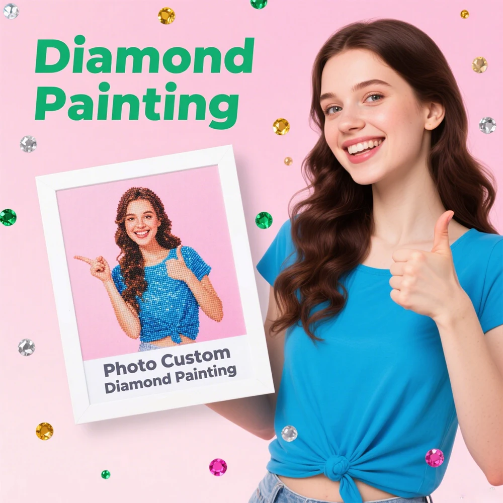 HUACAN 5d Diy Diamant Stickerei Persönliche Angepasst Mosaik Voll Platz Runde Bohrer Diamant Malerei Mit Ihrem eigenen Foto Benutzerdefinierte