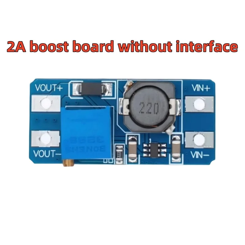 MT3608 DC-DC boost module 2A boost board input voltage 2-24V up 5/9/12/-28V adjustable