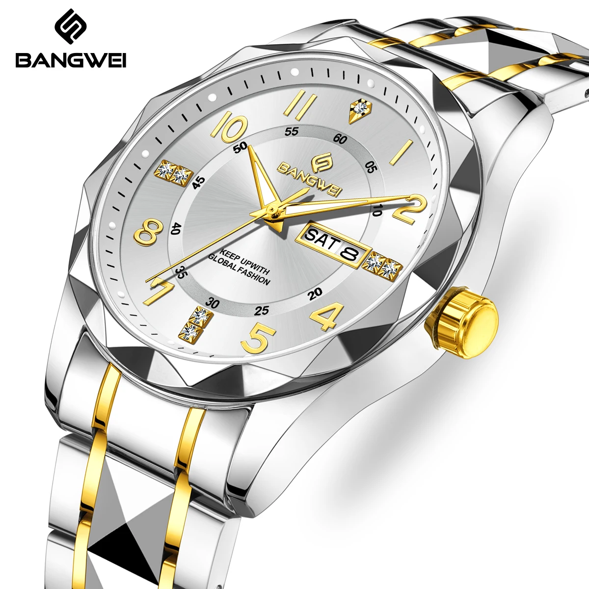 

BangWei лучший бренд класса люкс мужские наручные часы водостойкие светящиеся дата неделя мужские часы из нержавеющей стали кварцевые мужские часы мужской reloj