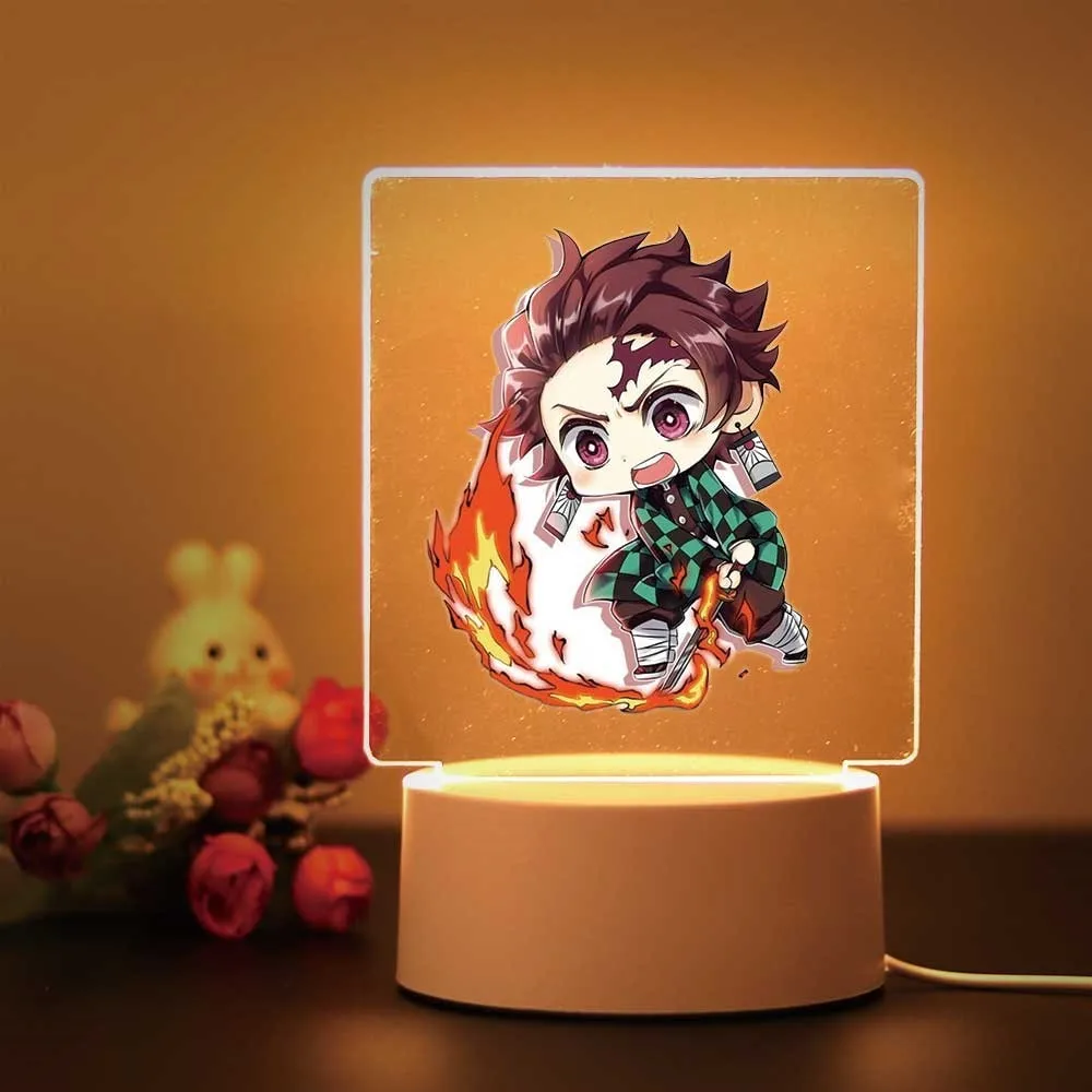 Demon Slayer Kanao Tsuyuri 3D Touch LED Night Light para decoração de quarto infantil, presente de aniversário para meninos e meninas