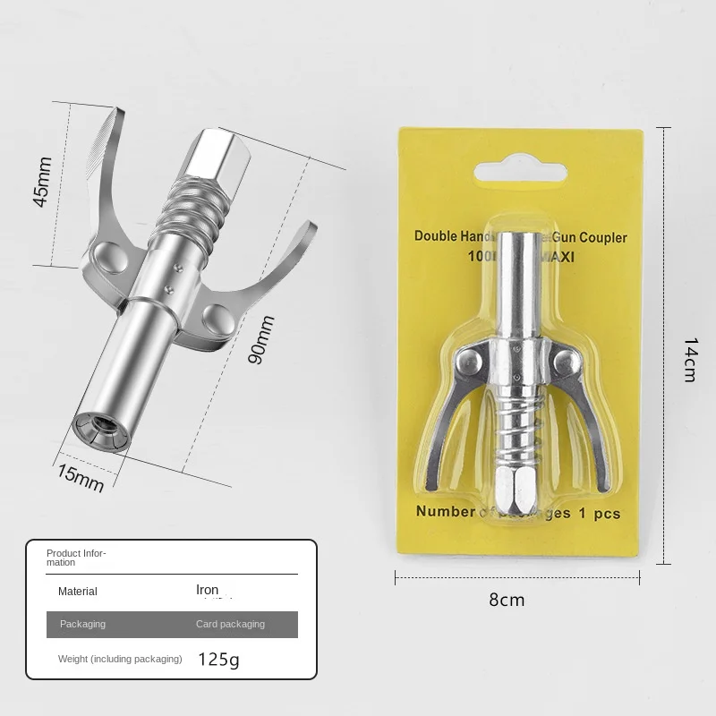 Grease Gun Coupler 10000 PSI NPTI/8 Oil Pump Quick Release Grease Tip Tool Car Syringe Lubricant Tip Grease Nozzle for Repair