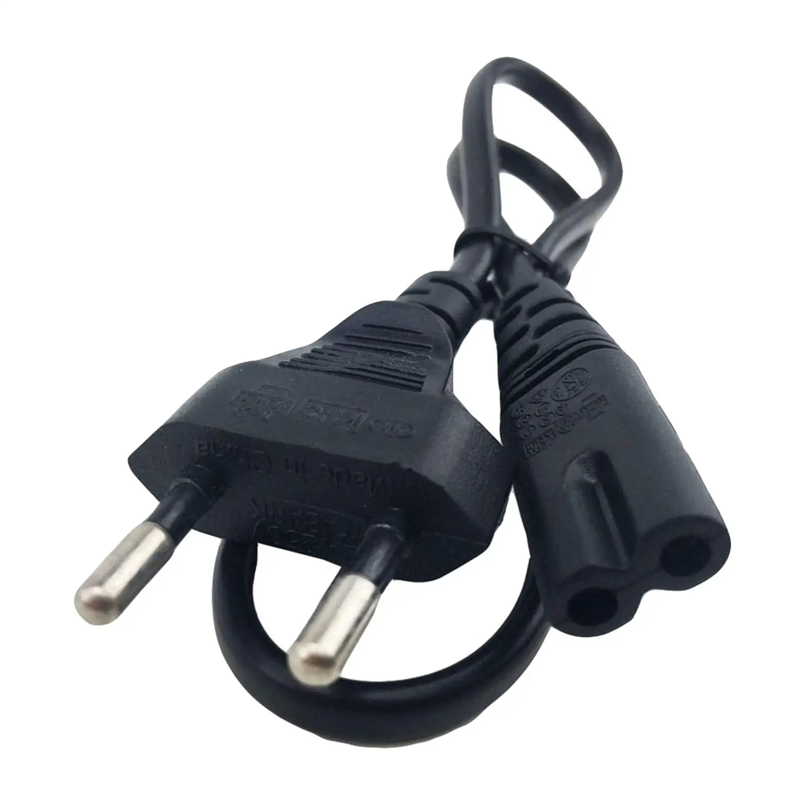 1ft eu male to IEC320 C7 Power Adapter Cable PVC Outer Extension Cord for Computer Notebook