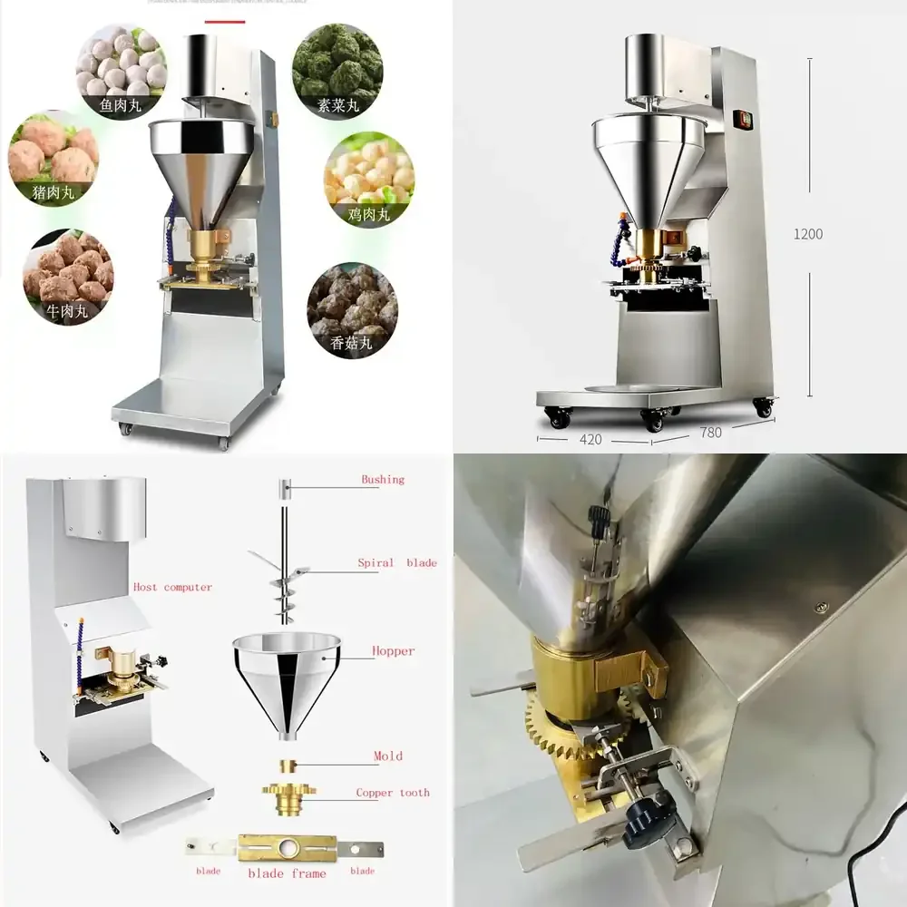 

12.5 Hot sell LINBOSS Commercial fully automatic meatball forming machine stainless steel ball making machine beef meatballs