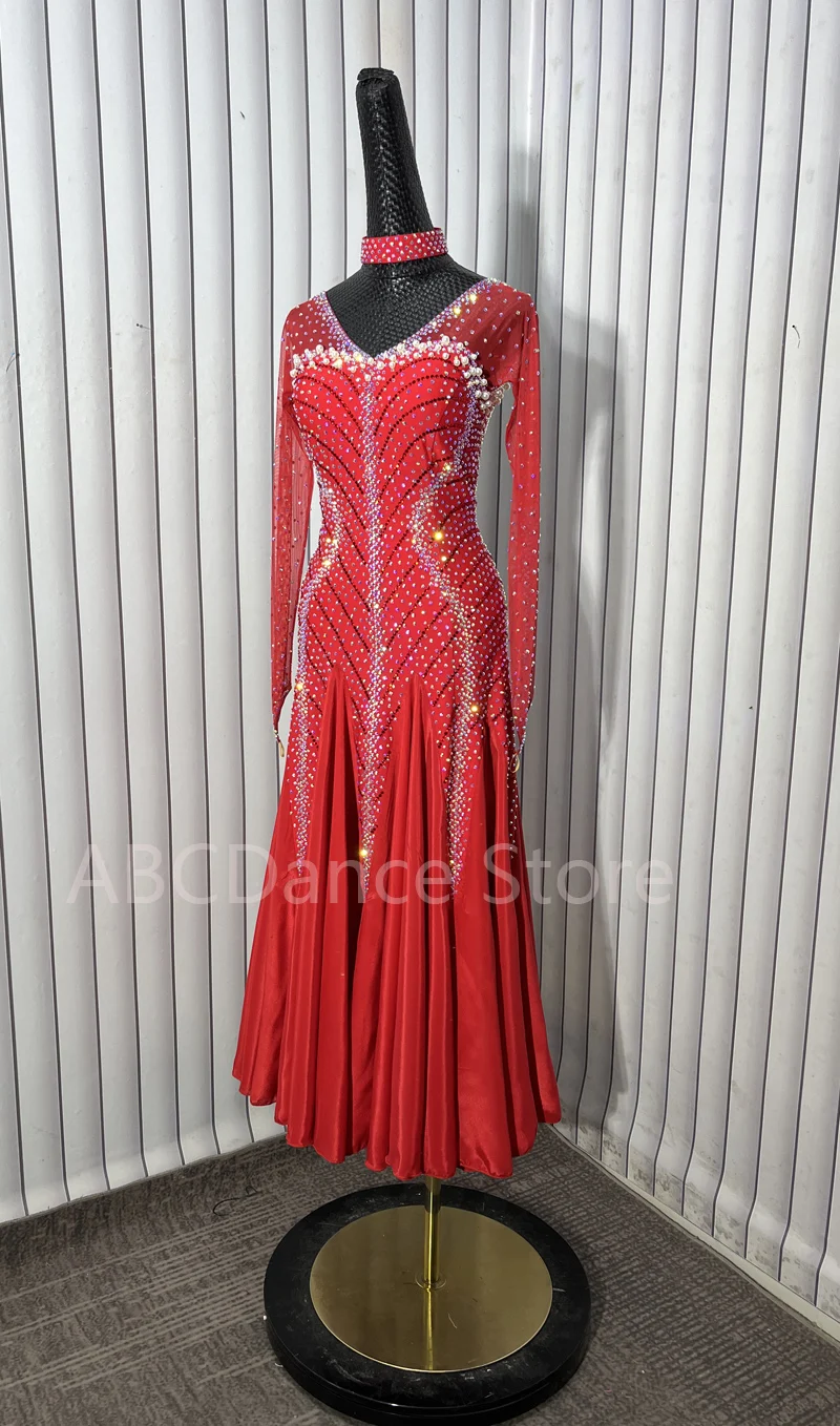 American smooth dance dress ballroom dance dress Standard Dance Dress ballroom dress for Competition modern dance Costume
