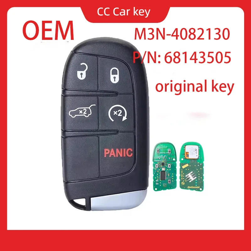 

OEM M3N-40821302 Дистанционный брелок с 5 кнопками Артикул: 68143505 433 МГц 46 Умный бесконтактный ключ без ключа для Jeep Grand Cherokee 2014-2020