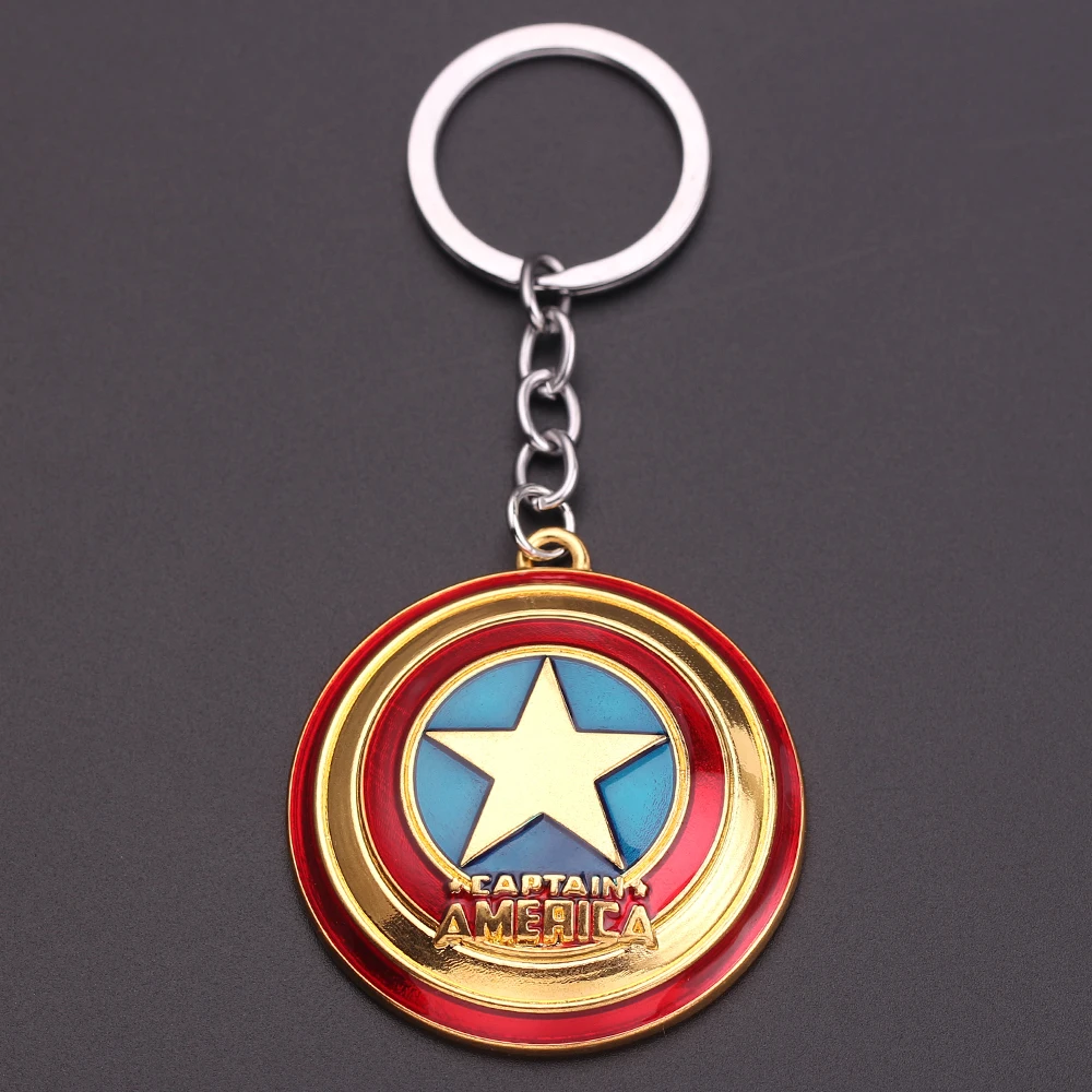 Supereroe Captain America Shield portachiavi Movie Avengers Captain America zaino portachiavi accessori per donna uomo portachiavi