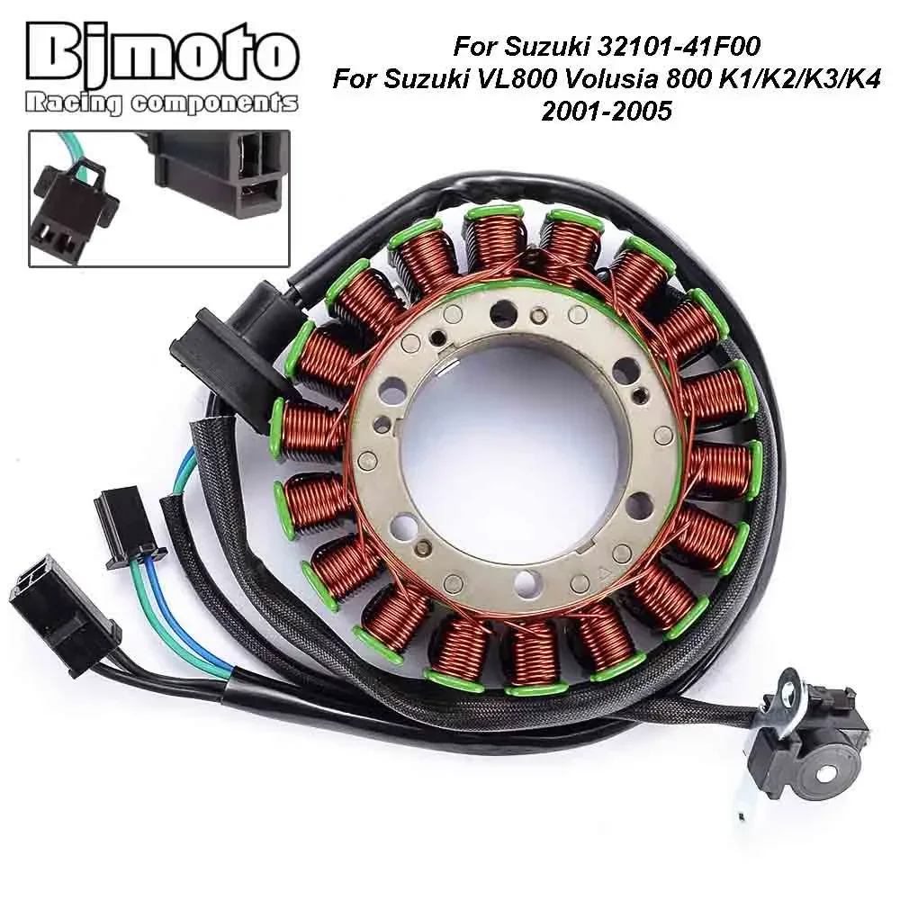 Motorcycle Stator Coil For Suzuki VL800 Volusia 800 K1 K2 K3 K4 2001 2002 2003 2004 2005 32101-41F00  Magneto Engine Generator