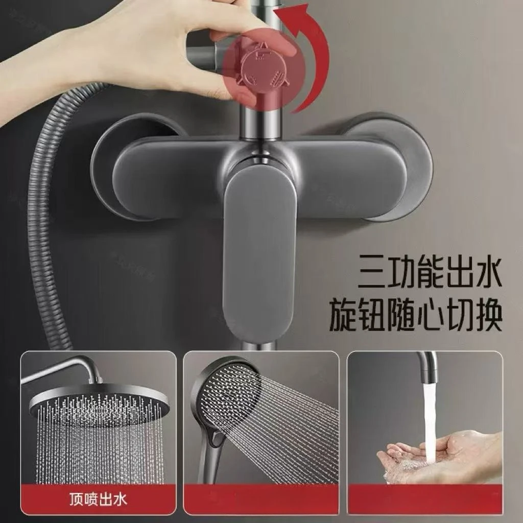 Shower set Household refined copper bathroom Full toilet Bathroom bath Shower head 3
