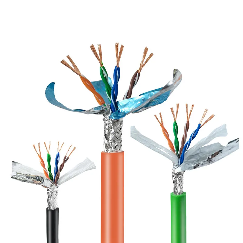 Industrial Ethernet Cable 4Core 8Core Super CAT5e CAT6e CAT7e Flexible Network Cable Type of Double Shielded Signal Wire CNC/PC