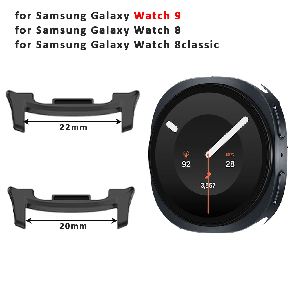 for Samsung Galaxy Watch 9 8 40mm 44mm Metal Adapter 1 Pair Connector for Galaxy Watch 8classic 46mm Attachment Accessories