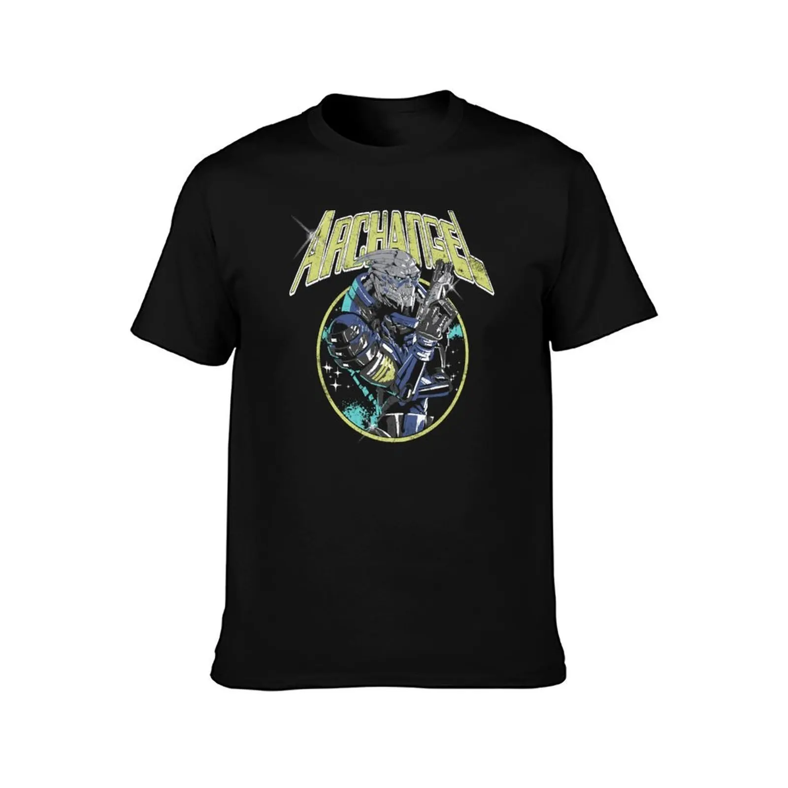 The vakarian mass effect T-Shirt, Summer Casual Cotton Tee, Oversized Streetwear Tops, Vintage Graphic Print, Unisex Men Women