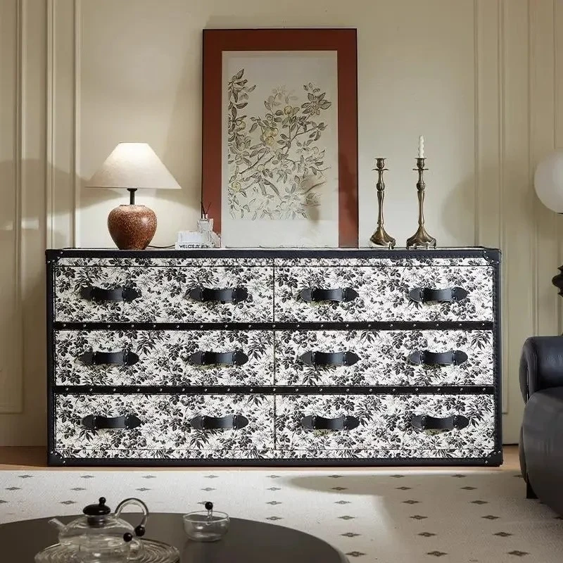 

Esmt163 Французский ретро-шкаф с жестким ящиком, обеденный боковой шкаф, средний антикварный боковой шкаф, шкаф для хранения на крыльце