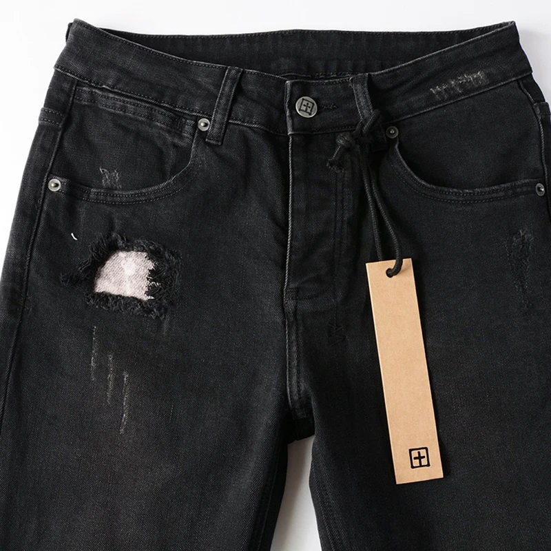 American Fashion KSUBI Denim Pencil Pants Original Label High Quality Stretch Leisure Patchwork Design KSUBI Jeans