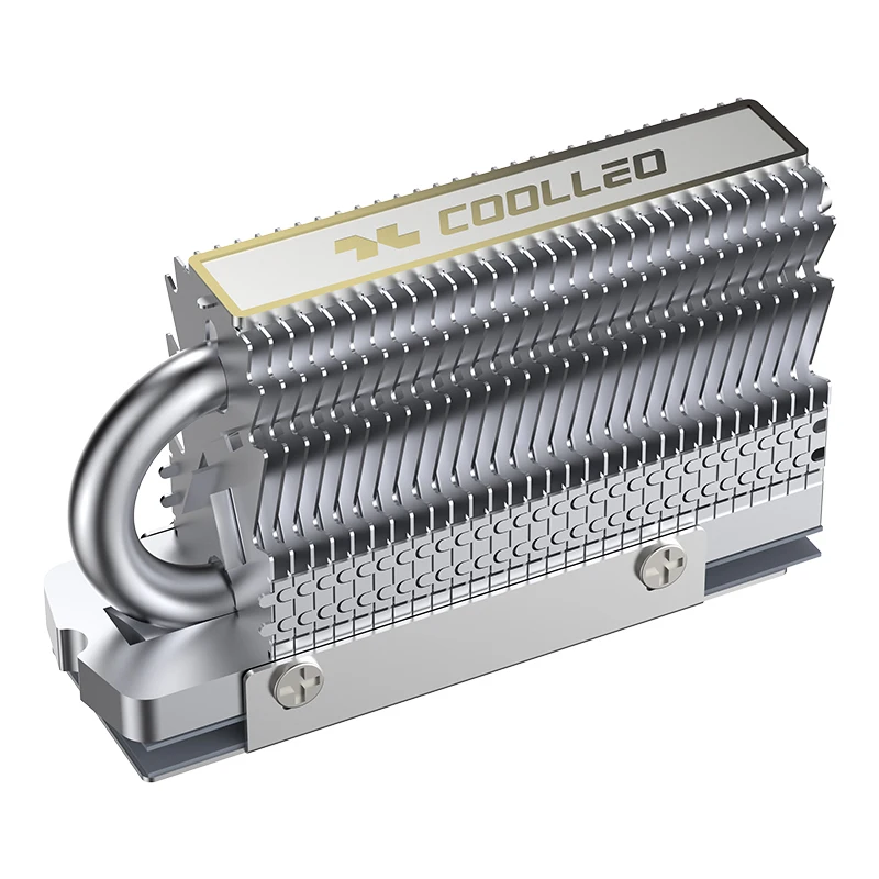 COOLLEO HR-09 M.2 2280 SSD dissipateur thermique entièrement galvanisé soudage par refusion AGHP HeatPipe 2280 NVMe SSD refroidisseur