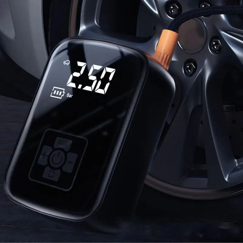 

Электрический насос для шин и многофункциональный воздушный компрессор с цифровым экраном, насос для накачивания автомобильных шин для автомобилей, мотоциклов, велосипедов, лодок, шариков