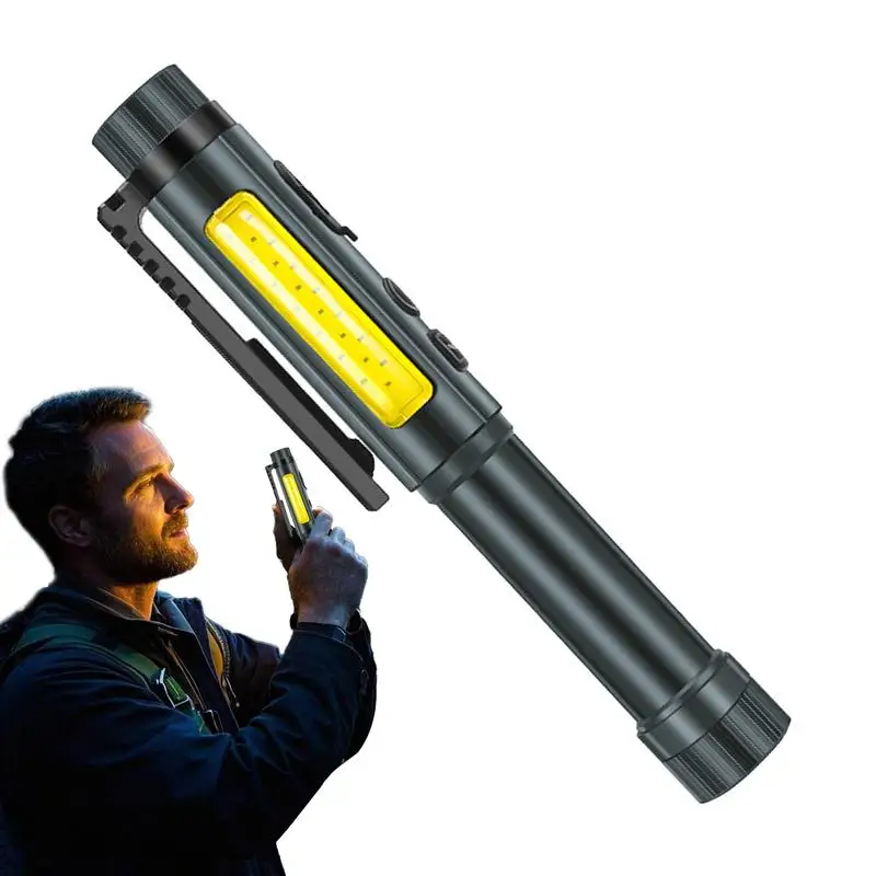 

Portable LED Magnetic Flashlight 2 Modes Super Bright Long-range Strong Light Outdoor Waterproof And Durable Work Lights