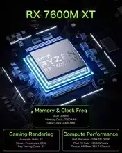 GMKtec AD-GP1 RX 7600M XT Grafikkarte 8GB GDDR6 MINI PC USB 4.0 Pcle 4.0 WiFi6 4K HD Desktop Gaming Computer für Büro