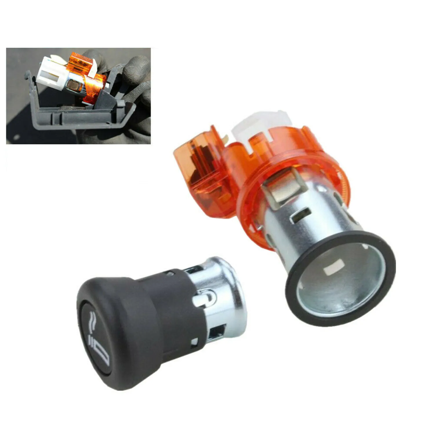 

1pc 12V Car Socket Cigarette Lighter Assembly 8K0919343 8E0919309 For Audi A4 A5 A6 A8 Q7 Car Replacement Accessories Auto Parts