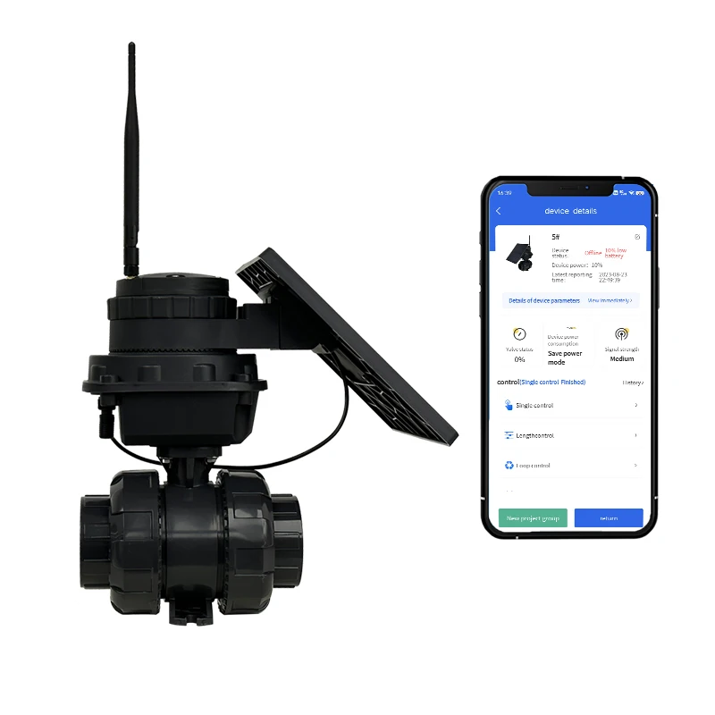 Waterproof Joint Direct Bury GSM/LoRa Connected Dn50 Solar Power Smart Farm Irrigation Control System
