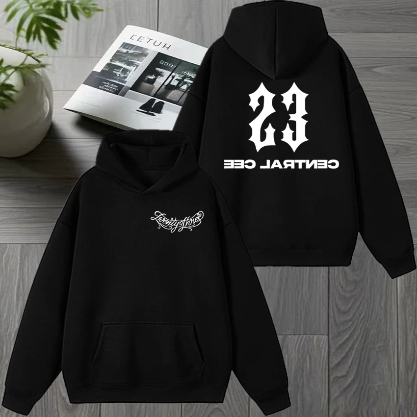 

Hot Sale Central CEE 23 Logo Double Sided printed Winter Hoodie 2026 Unisex fashion Fleece Sweatshirt Men women Casual pullovers