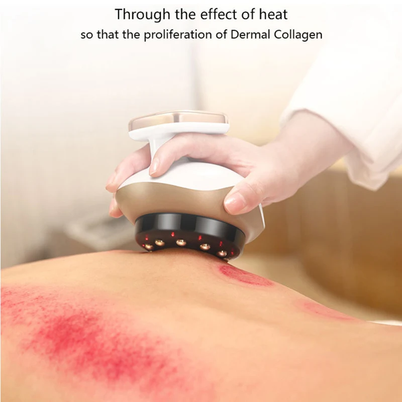 

Electric Cupping Massage LCD Display Guasha Scraping EMS Body Massager Vacuum Cans Suction Cup IR Heating Fat Burner Slimming