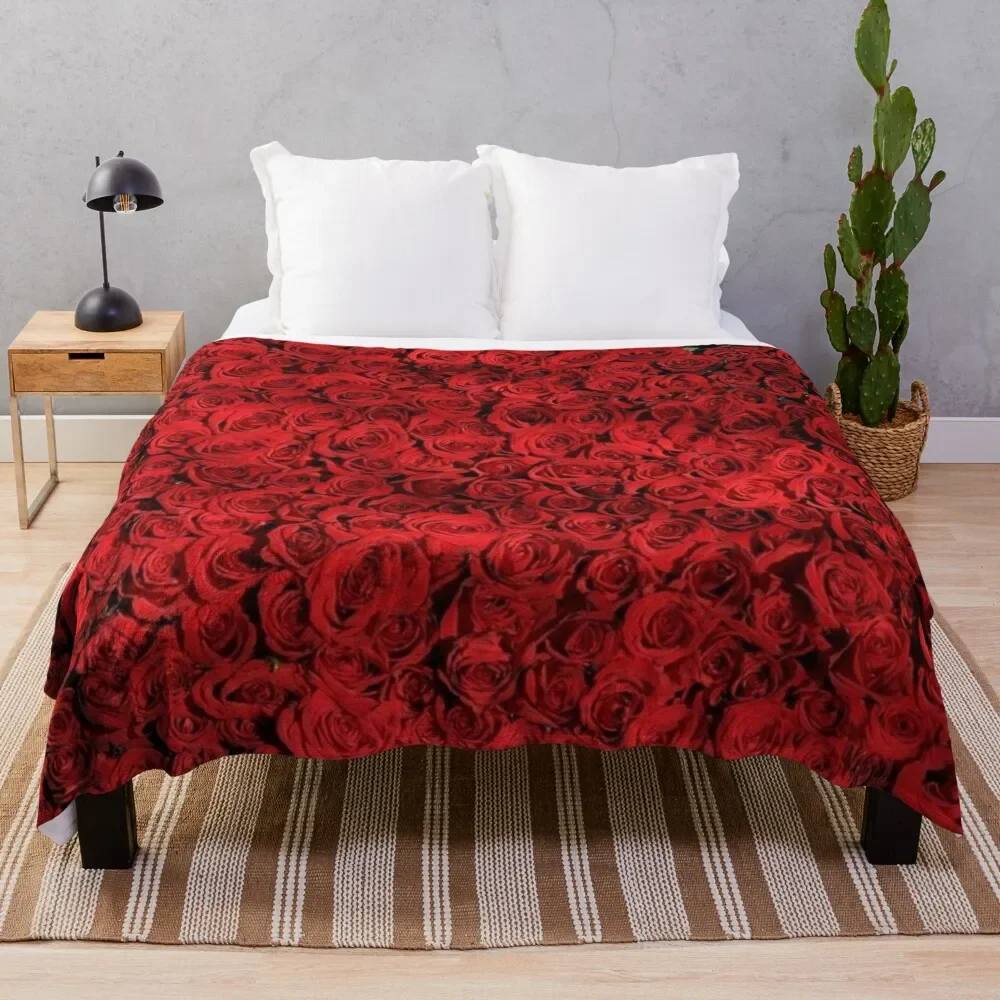 

Bed of Red Roses Throw Blanket Moving Baby warm for winter Beautifuls Blankets