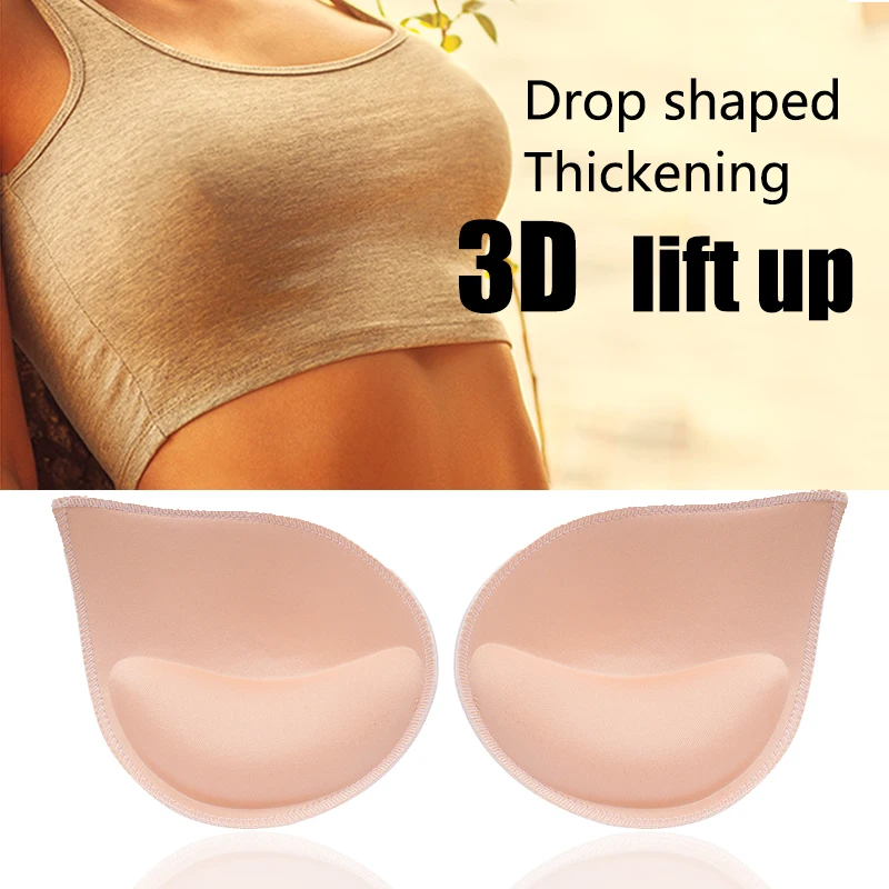 3D Push Up Bra Pads Inserts Women Underwear Small Breast Lift Breathable Sponge Padded Bra Pad Lining Swimsuit Bra Insert